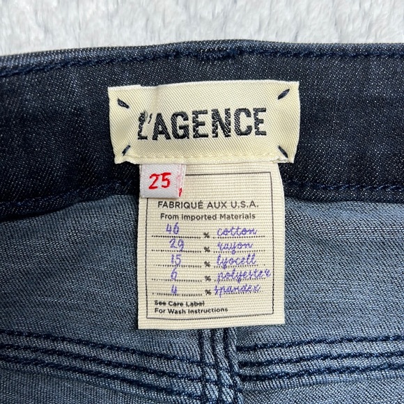 ⭐️L’Agence Marguerite High Waist Skinny Jeans size 25 nwt Dark Graphite - Picture 7 of 9
